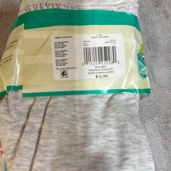 NWT Garanimals 3pk Pants 0-3 months - Picture 4 of 6